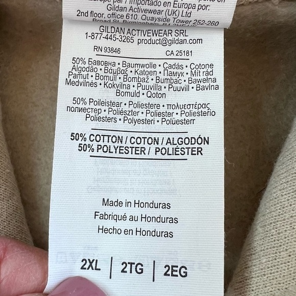 Heavyweight Tan Worcester Massachusetts Tech Graphic Sweatshirt Hoodie Size 2XL - Picture 9 of 10